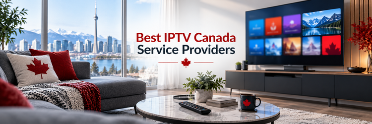 Best IPTV Canada Service Providers shown in a modern Canadian living room