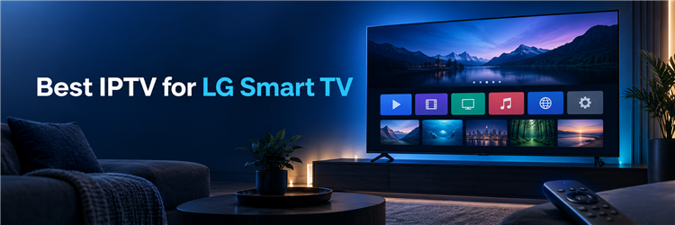 Best IPTV for LG Smart TV displayed on a modern webOS television