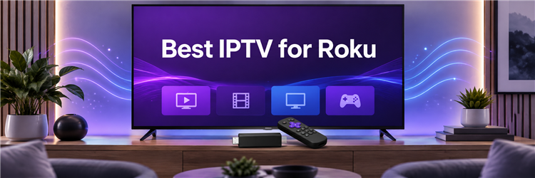 Best IPTV for Roku displayed on a television screen
