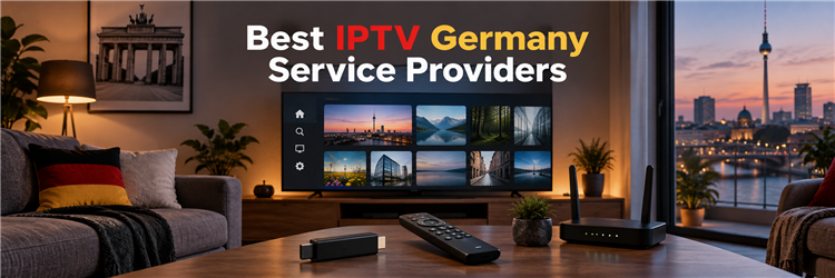 Best IPTV Germany service providers comparison on a smart TV