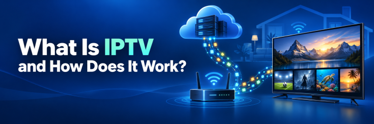 What Is IPTV and How Does It Work with a router, cloud server, and connected television
